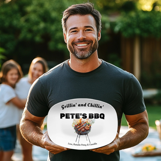 Personalized BBQ Platter - Grillin' and Chillin'