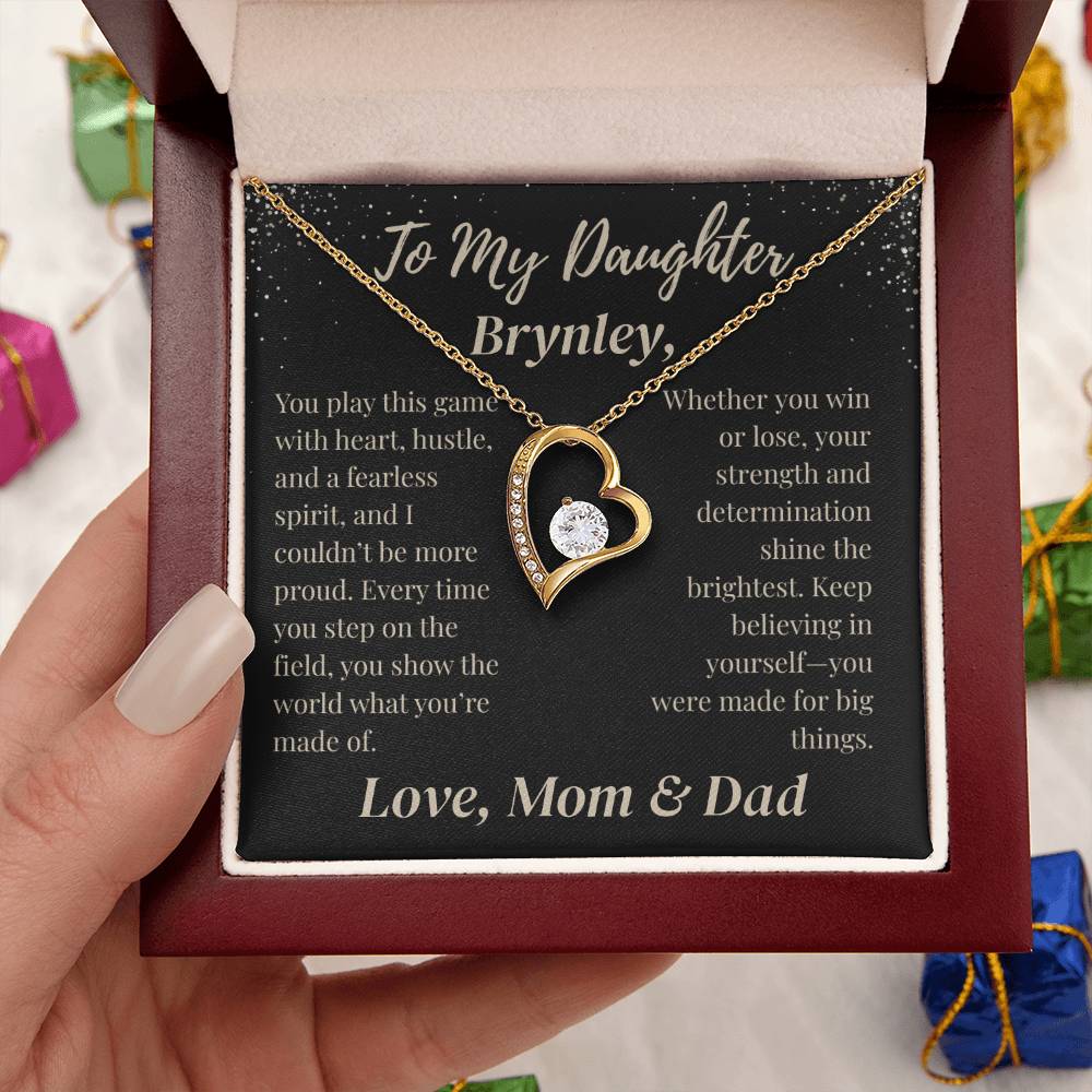 To My Daughter Necklace Customized To & From