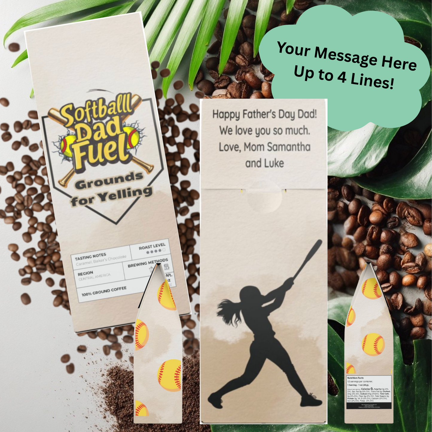 Custom Message - Bag of Coffee for Dad, Coach, Uncle