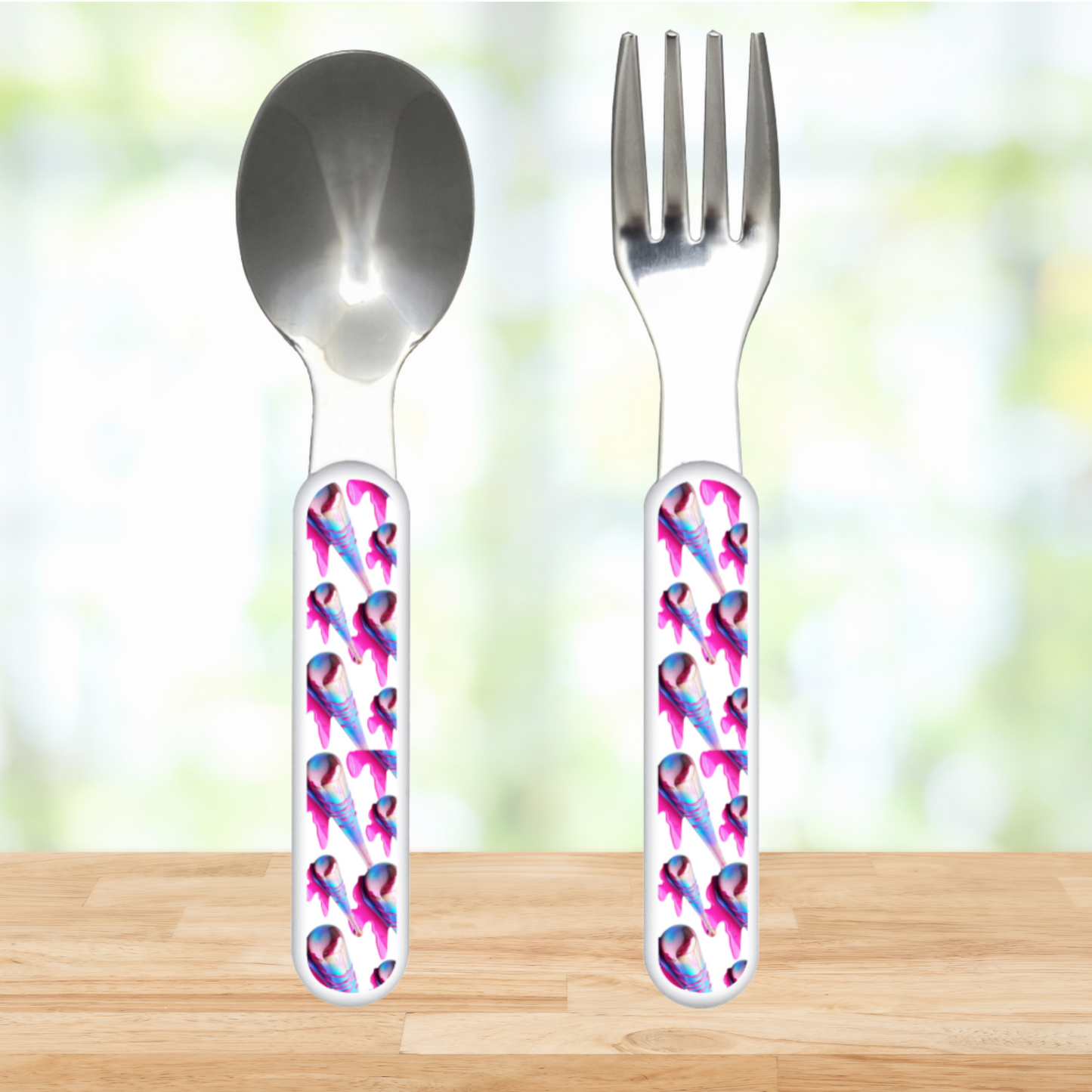 Bat Fork & Spoon Set – Game Day Lunchbox Silverware for Players and Fans
