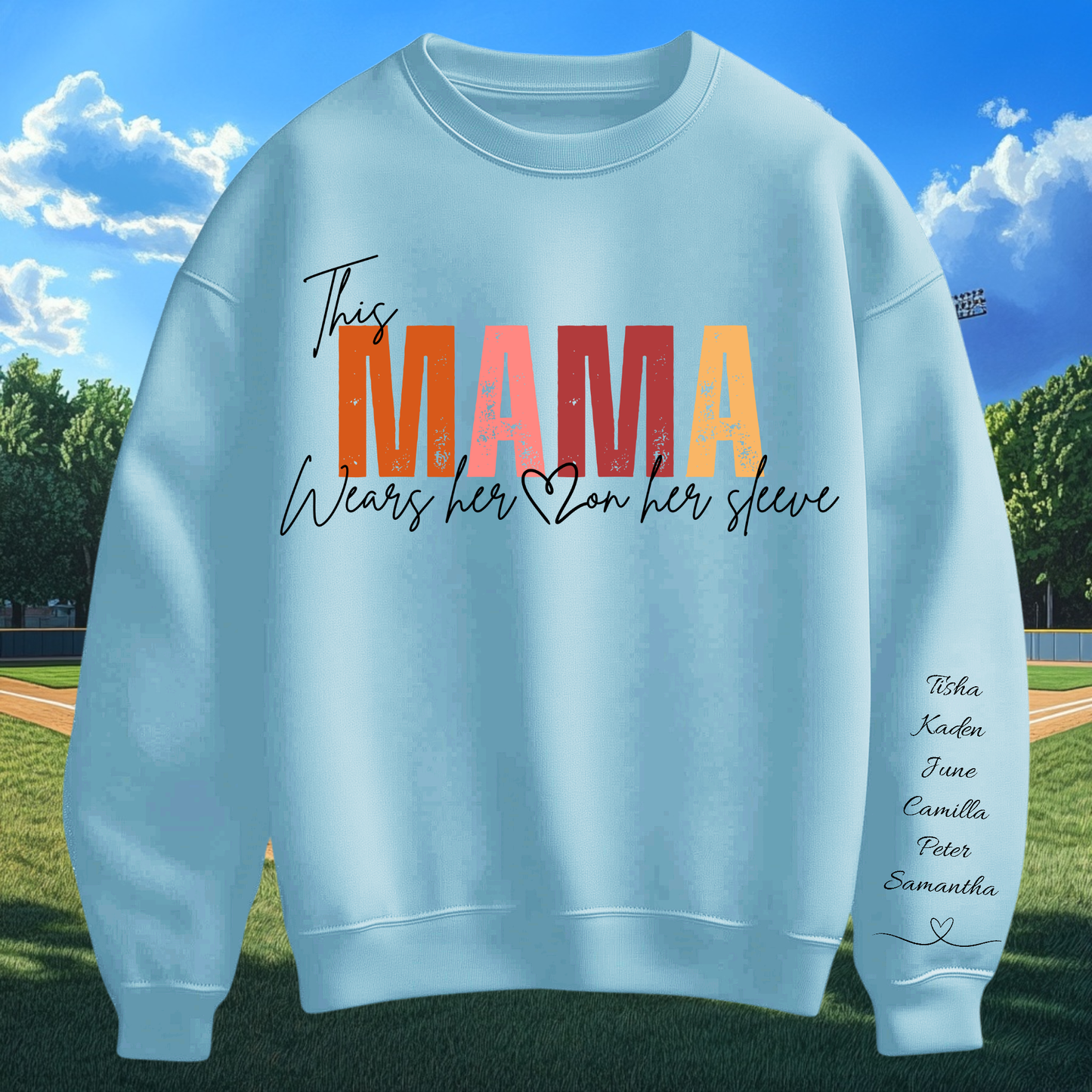 Heart on Her Sleeve Personalized Sweater