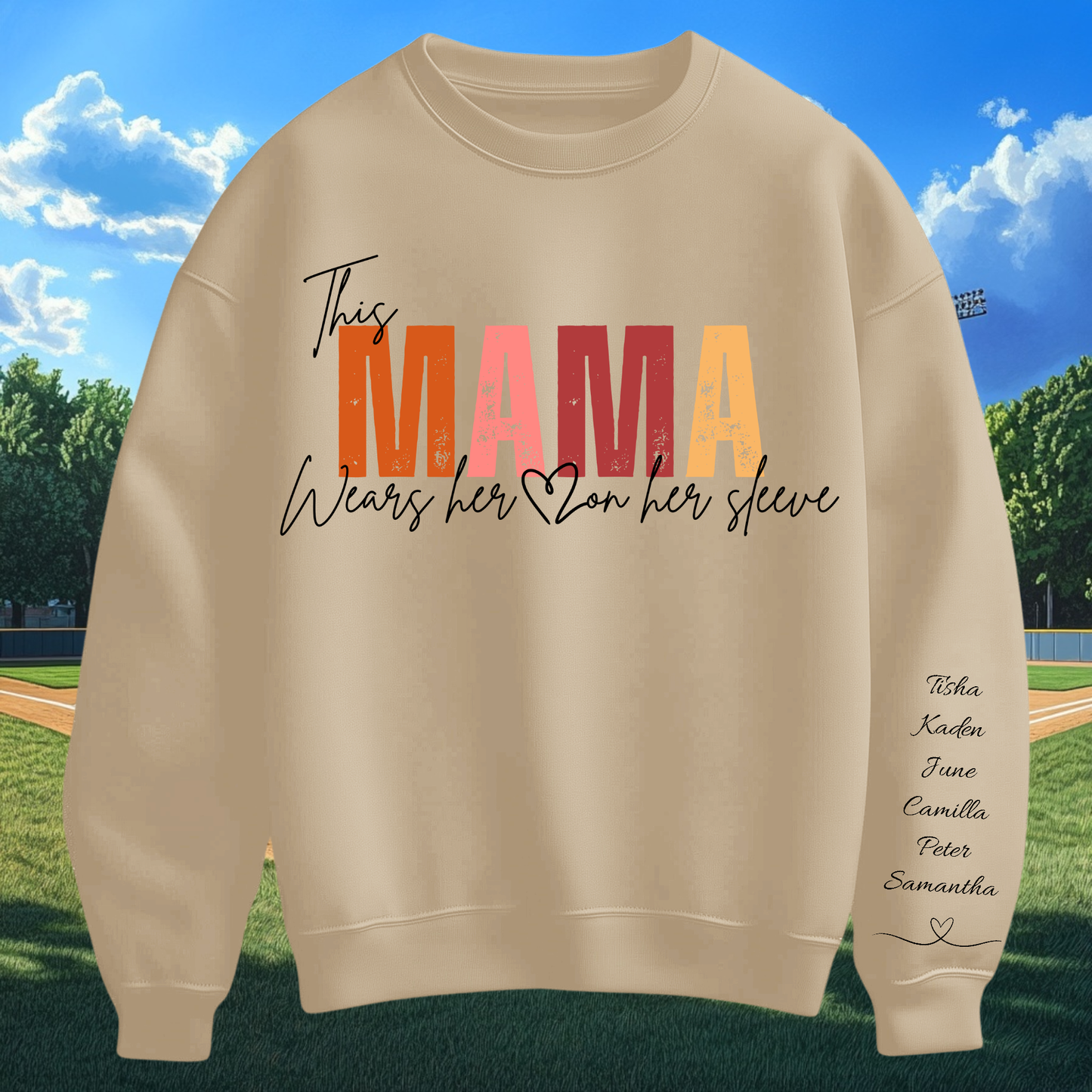 Heart on Her Sleeve Personalized Sweater