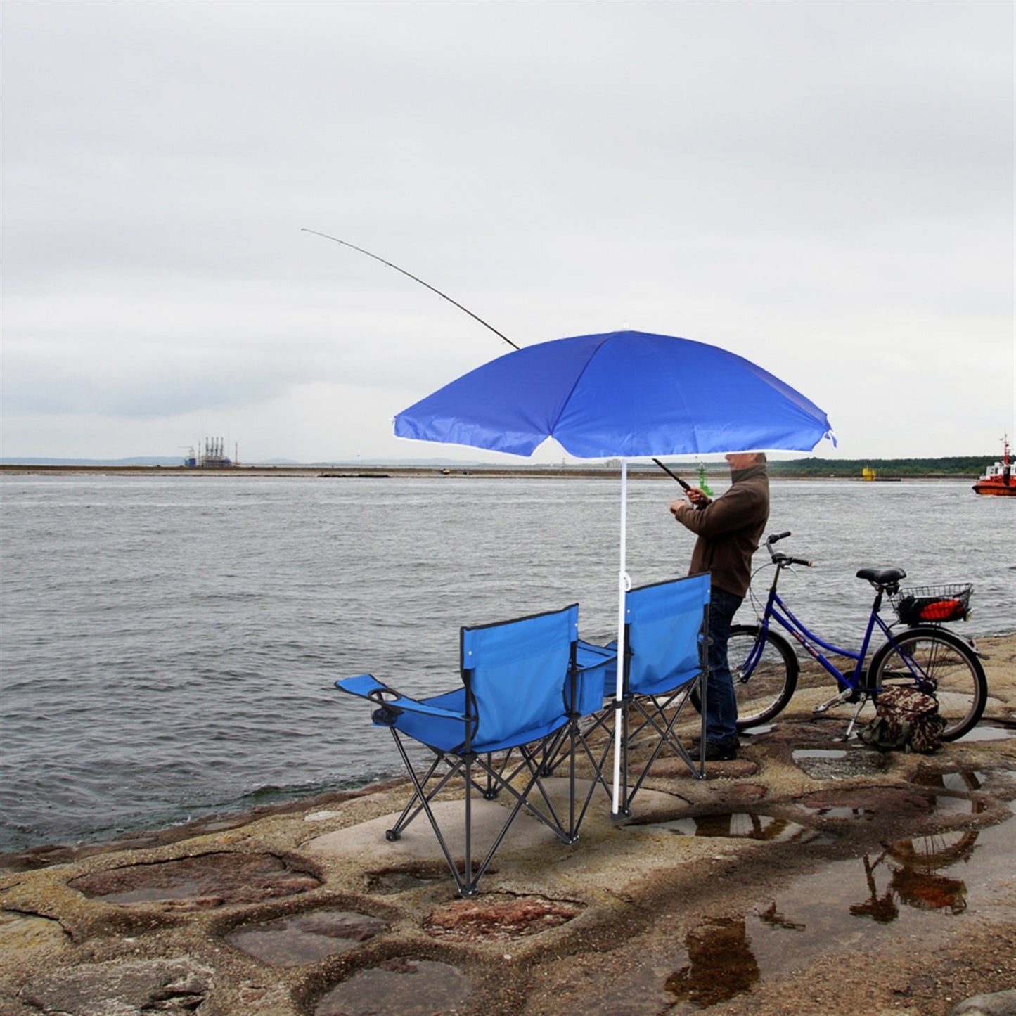 Field or Beach Double Chair With Umbrella