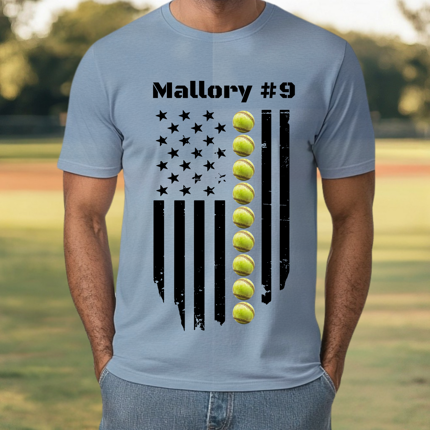 Custom American Softball T-Shirt
