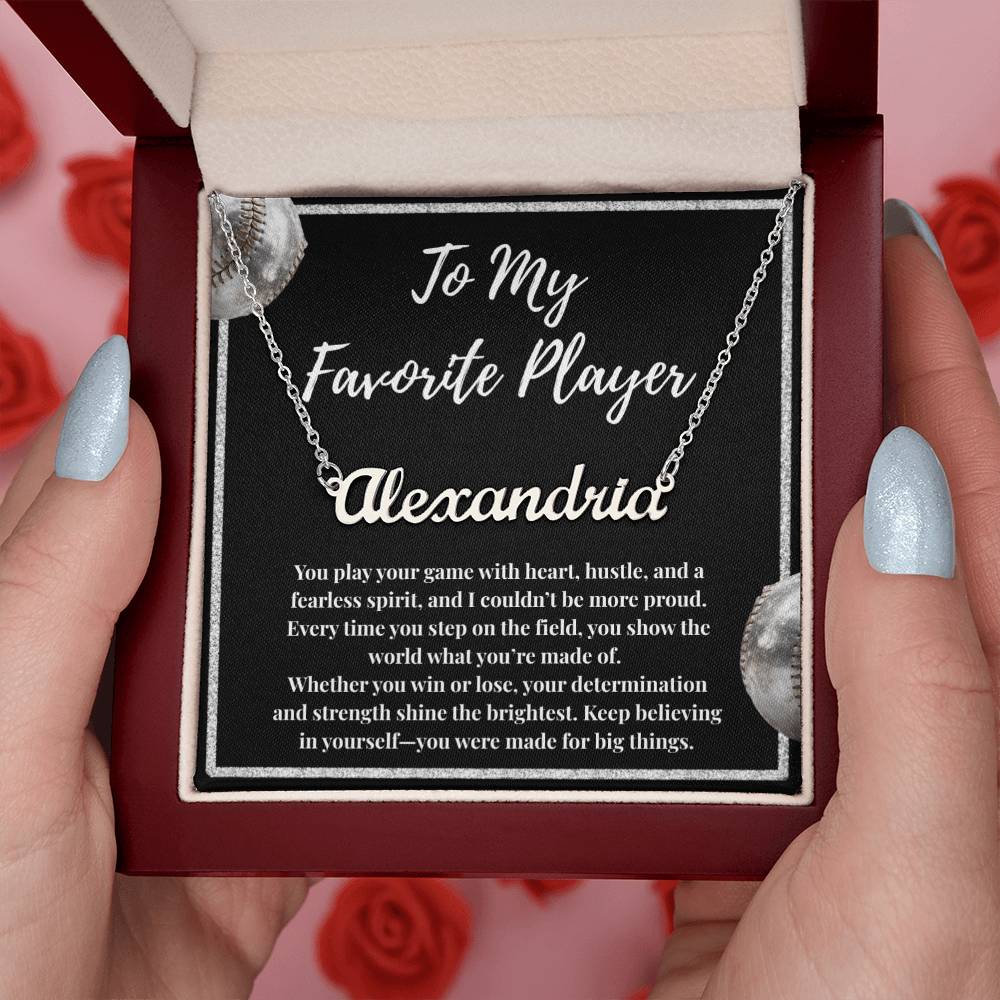 To My Favorite Player Custom Name Necklace