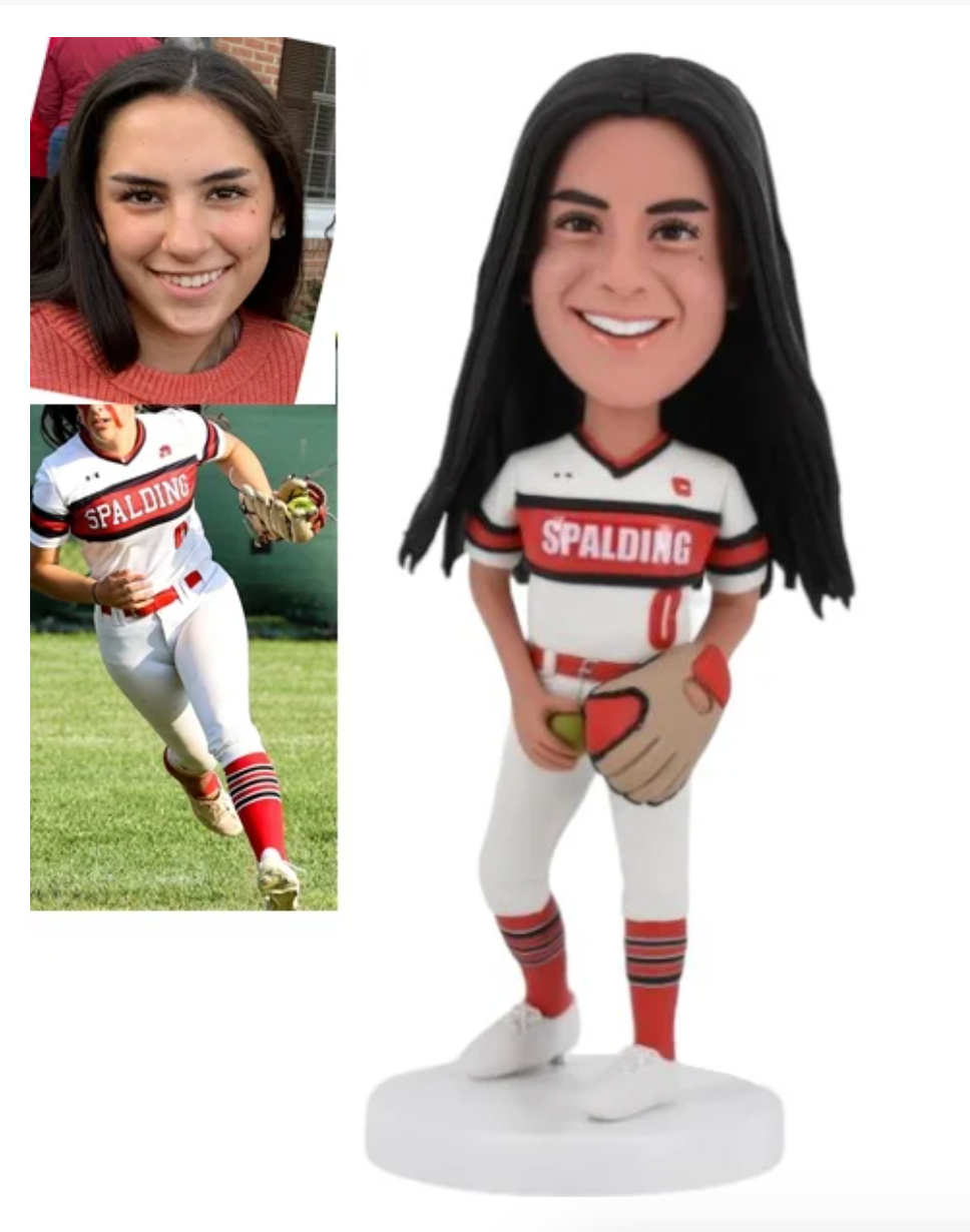 Fully Body Customizable 1 Person Custom Bobbleheads With Engraved Text