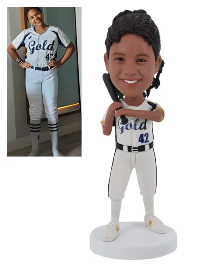 Fully Body Customizable 1 Person Custom Bobbleheads With Engraved Text