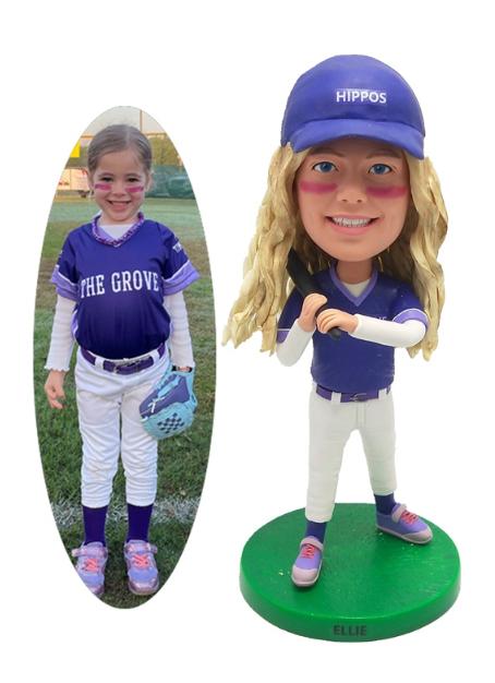Fully Body Customizable 1 Person Custom Bobbleheads With Engraved Text