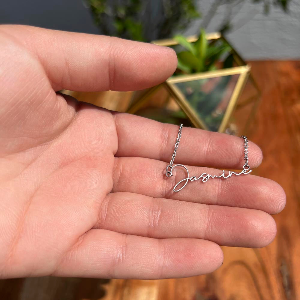 Dainty Custom Signature Name Necklace