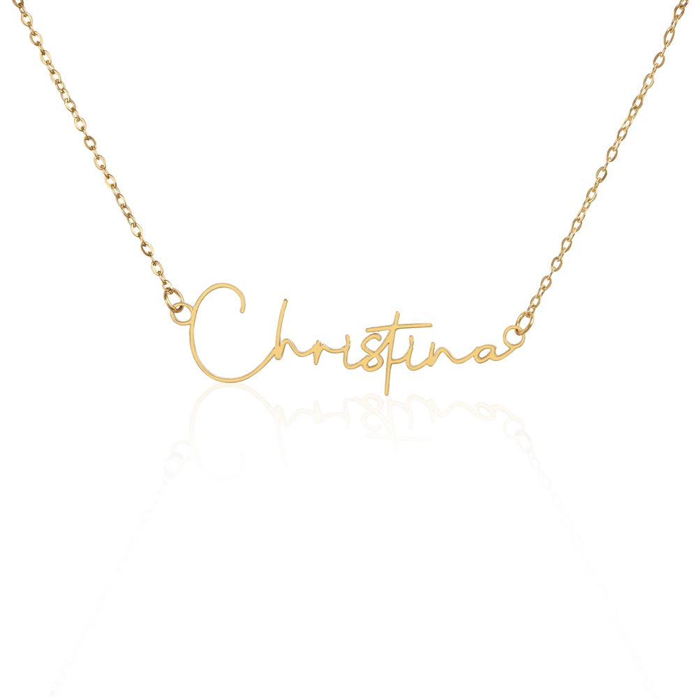 Dainty Custom Signature Name Necklace