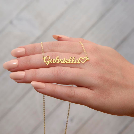 Custom Name with Heart Necklace