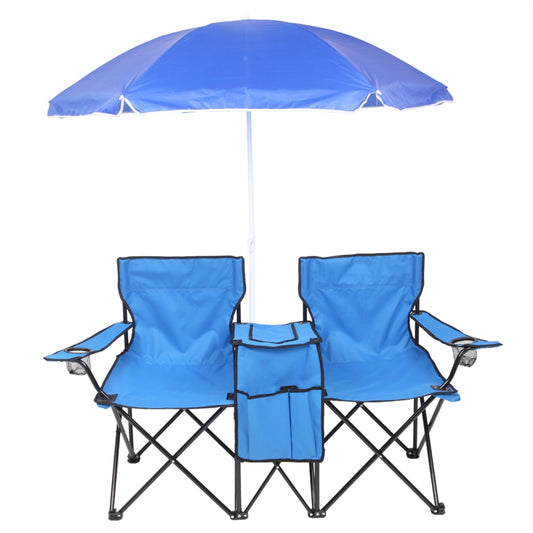 Field or Beach Double Chair With Umbrella