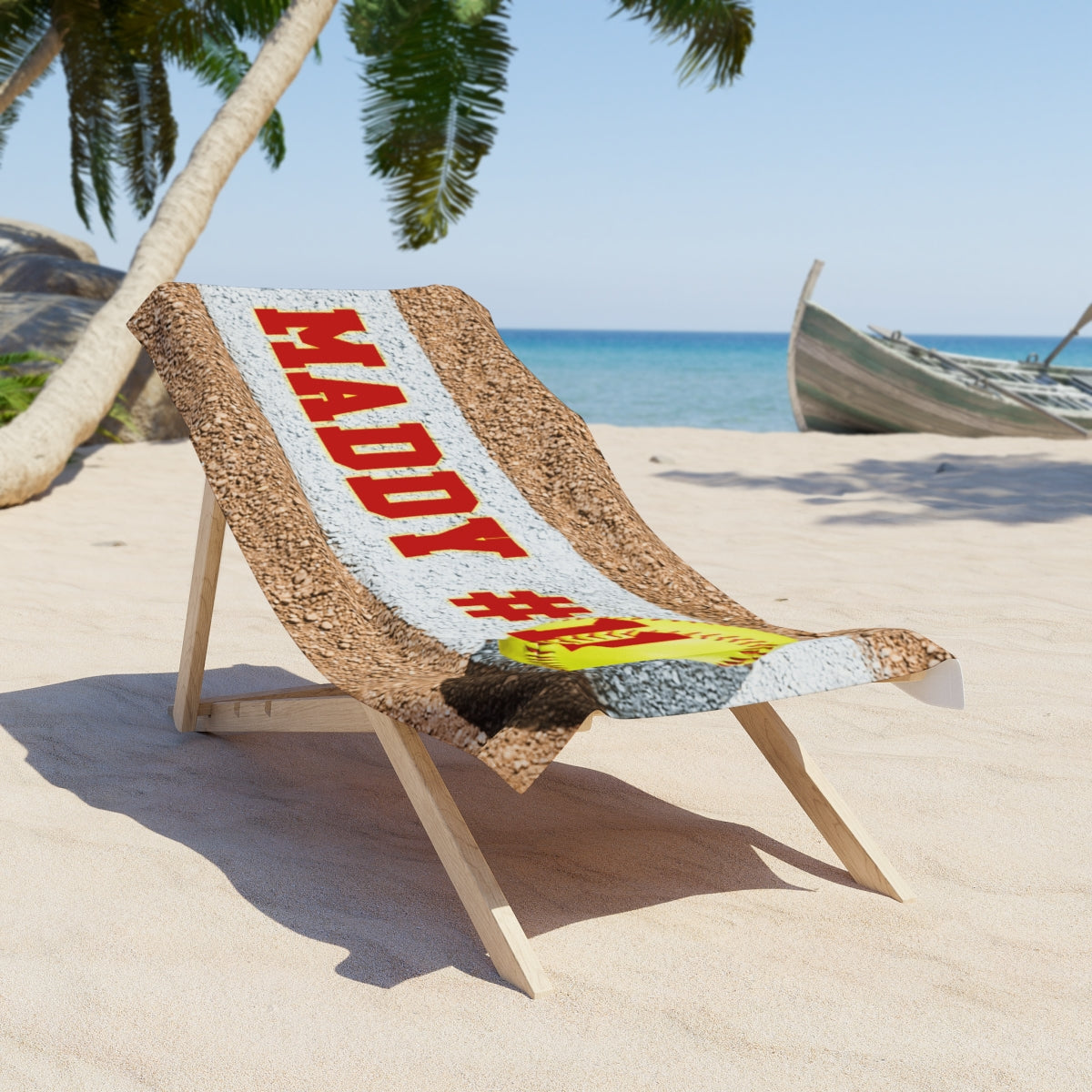 Custom Softball Beach Towel