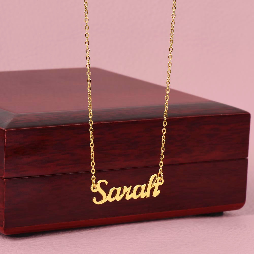 Custom Name Necklace with Message Card
