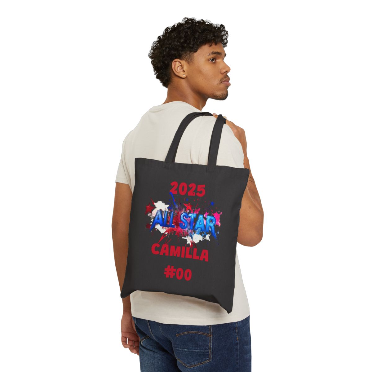 All-Star Canvas Tote Bag – Personalized with Name, Number & Year