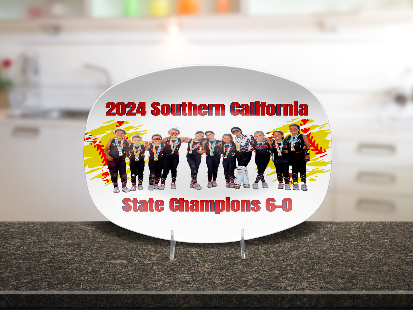 2024 State Champs Platter, White