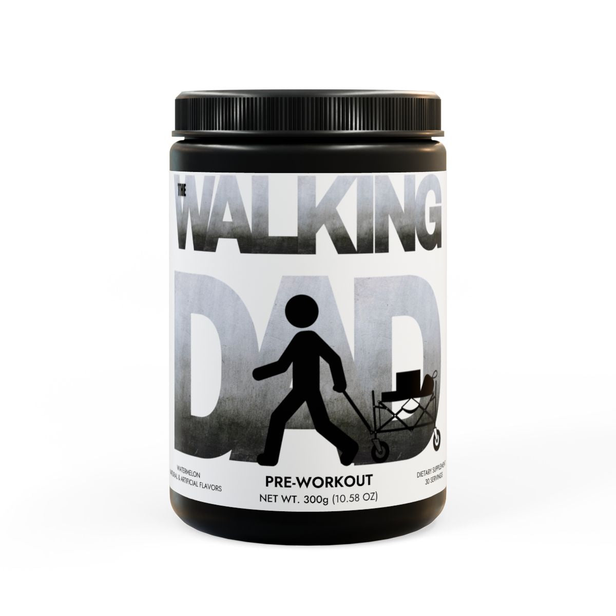 The Walking Dad Pre-Workout Supplement, Watermelon (300g, 10.58oz)