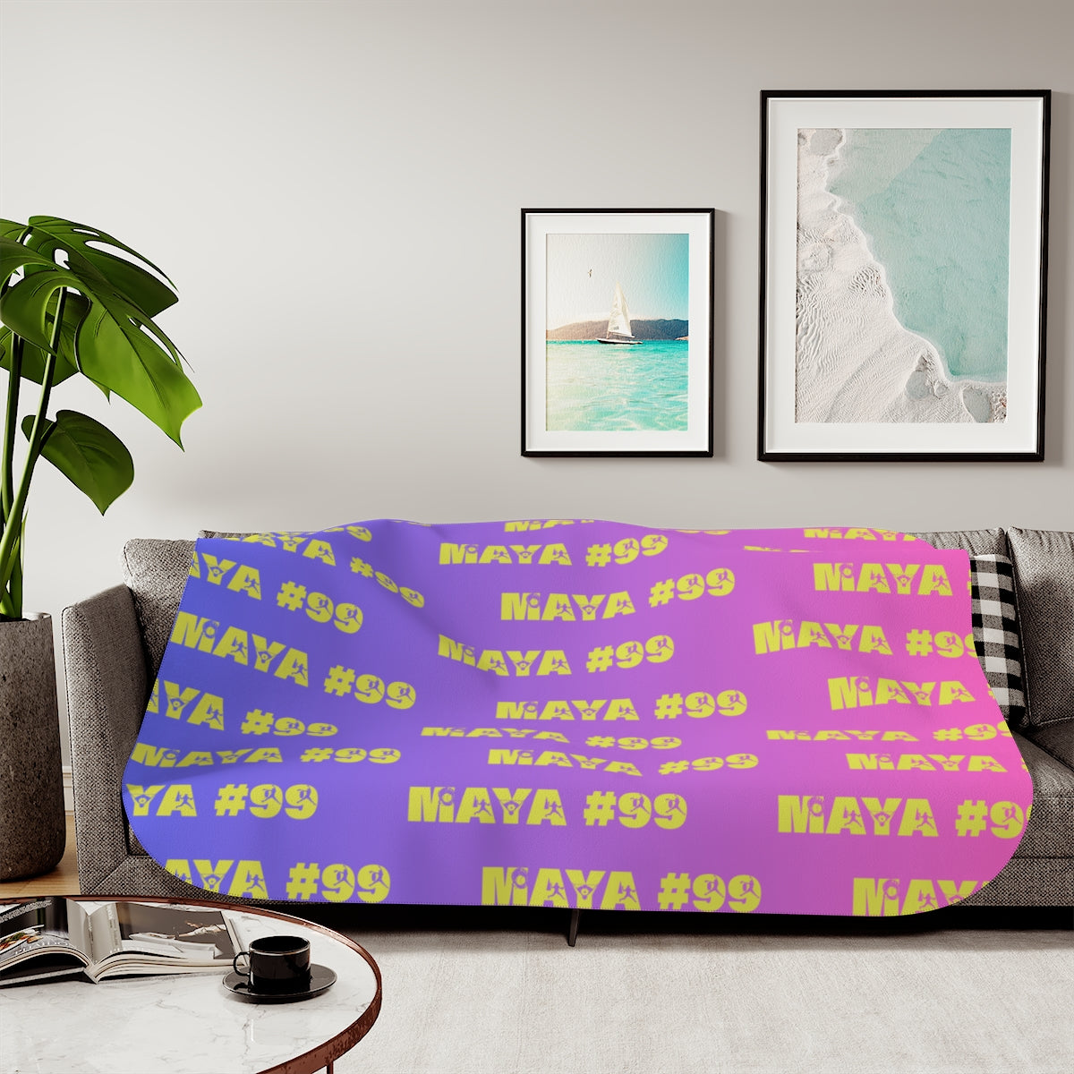 Personalized Name + Number Sherpa Blanket