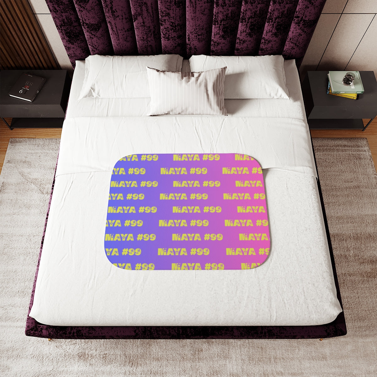 Personalized Name + Number Sherpa Blanket