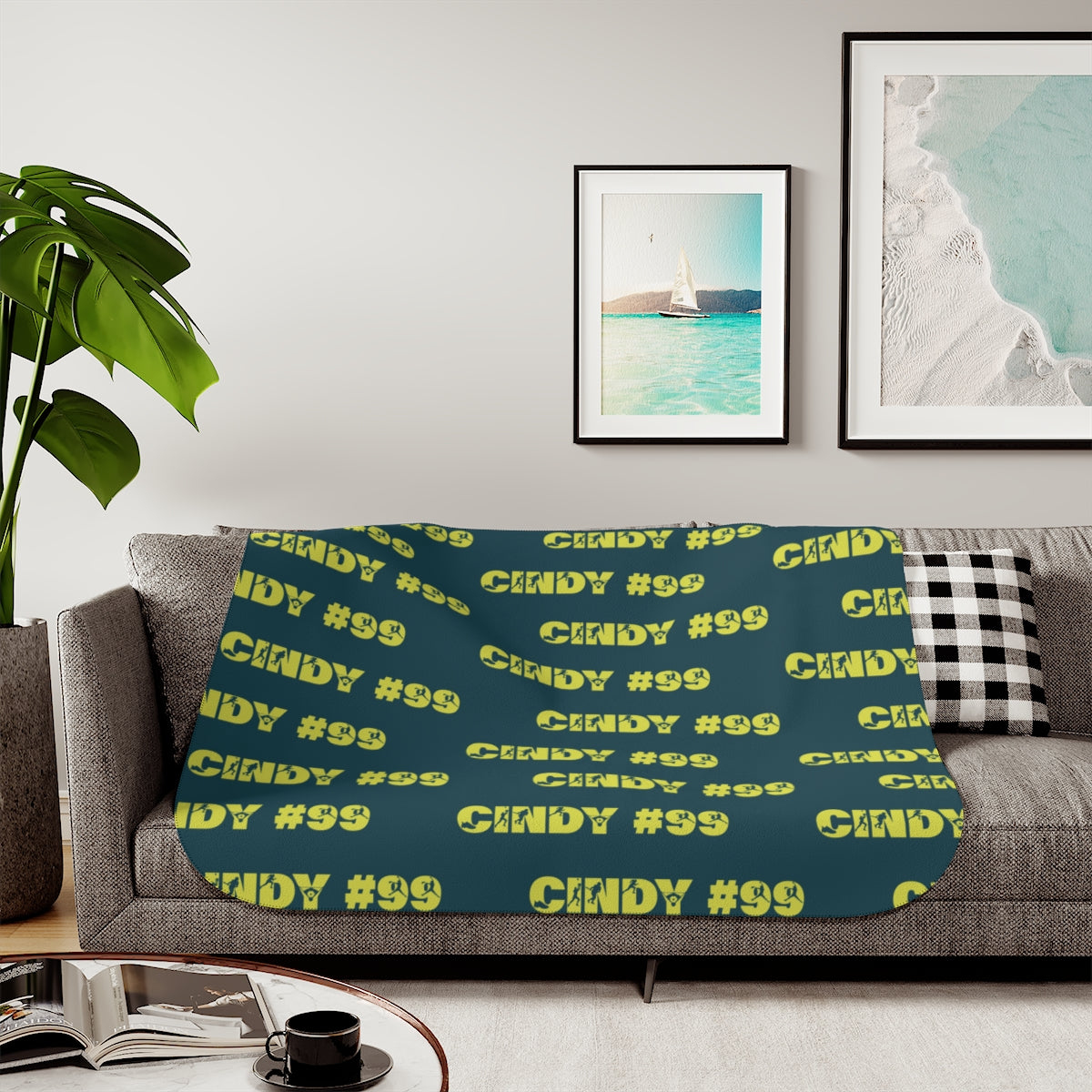 Personalized Name + Number Sherpa Blanket