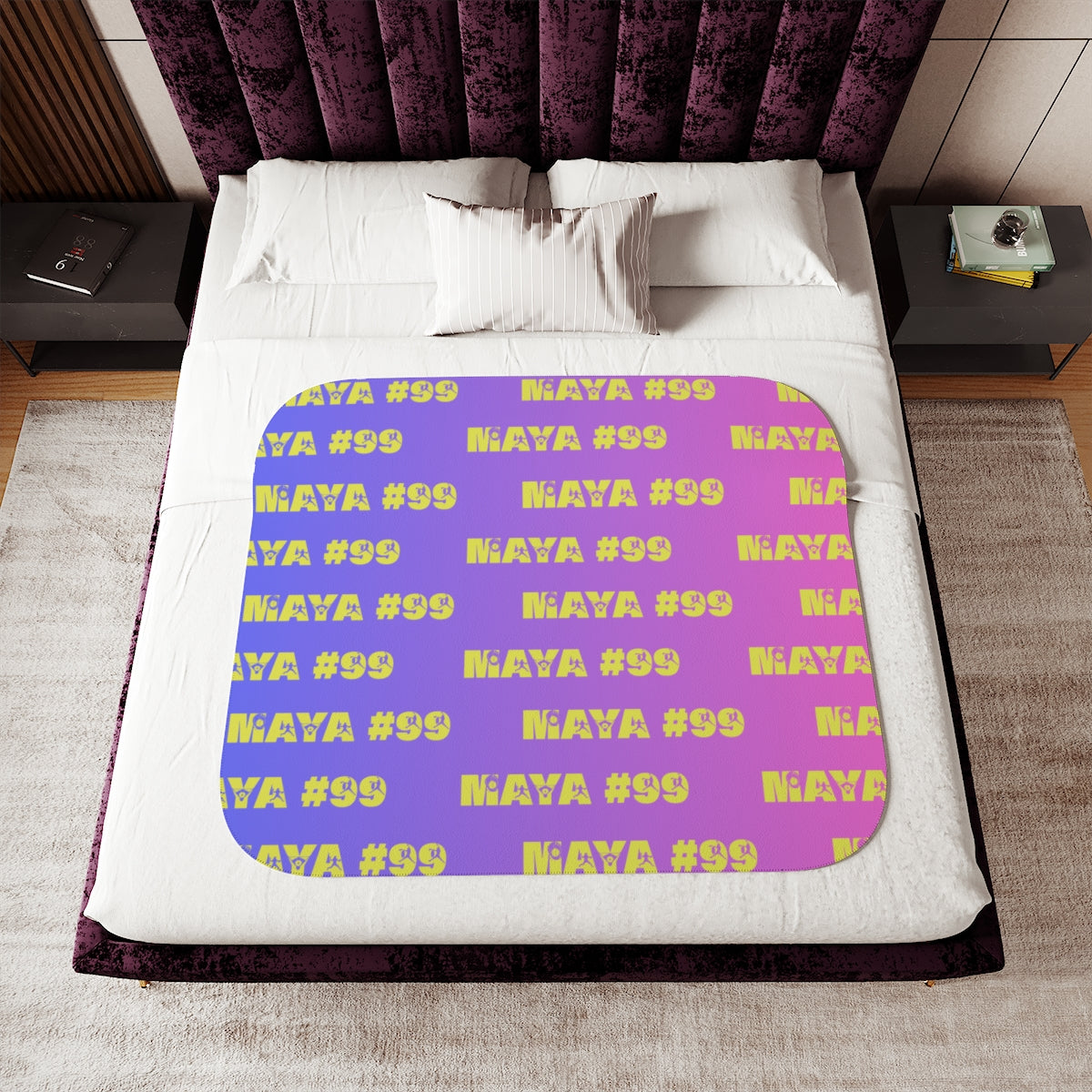 Personalized Name + Number Sherpa Blanket