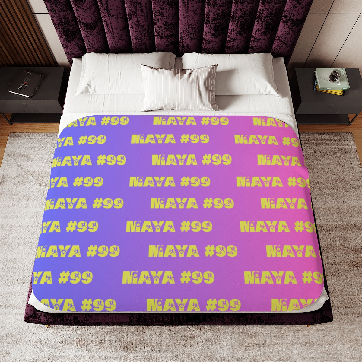 Personalized Name + Number Sherpa Blanket