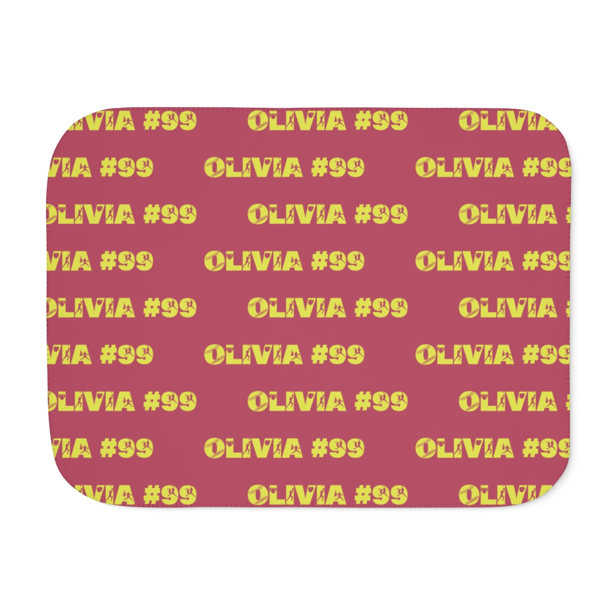 Personalized Name + Number Sherpa Blanket