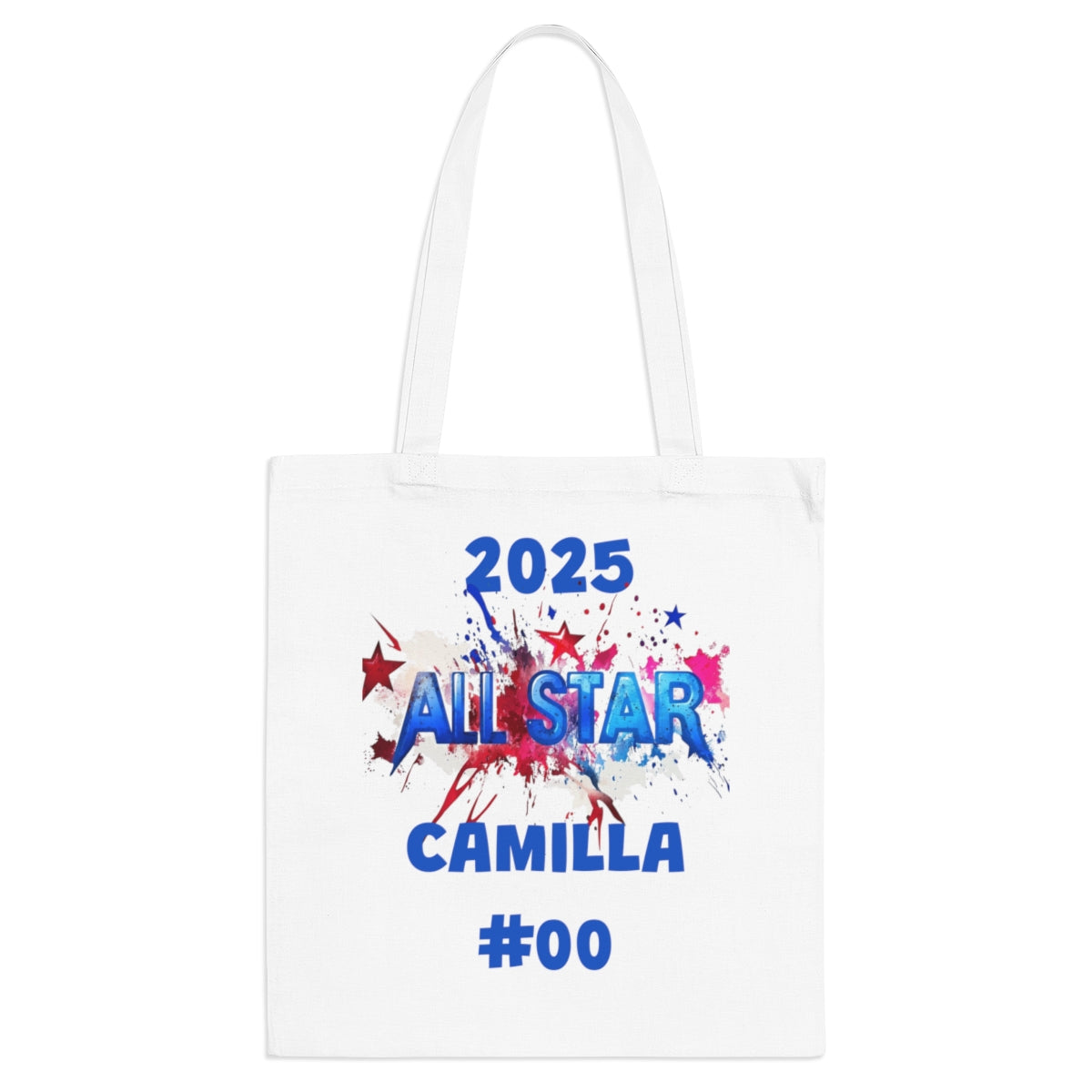 All-Star Canvas Tote Bag – Personalized with Name, Number & Year