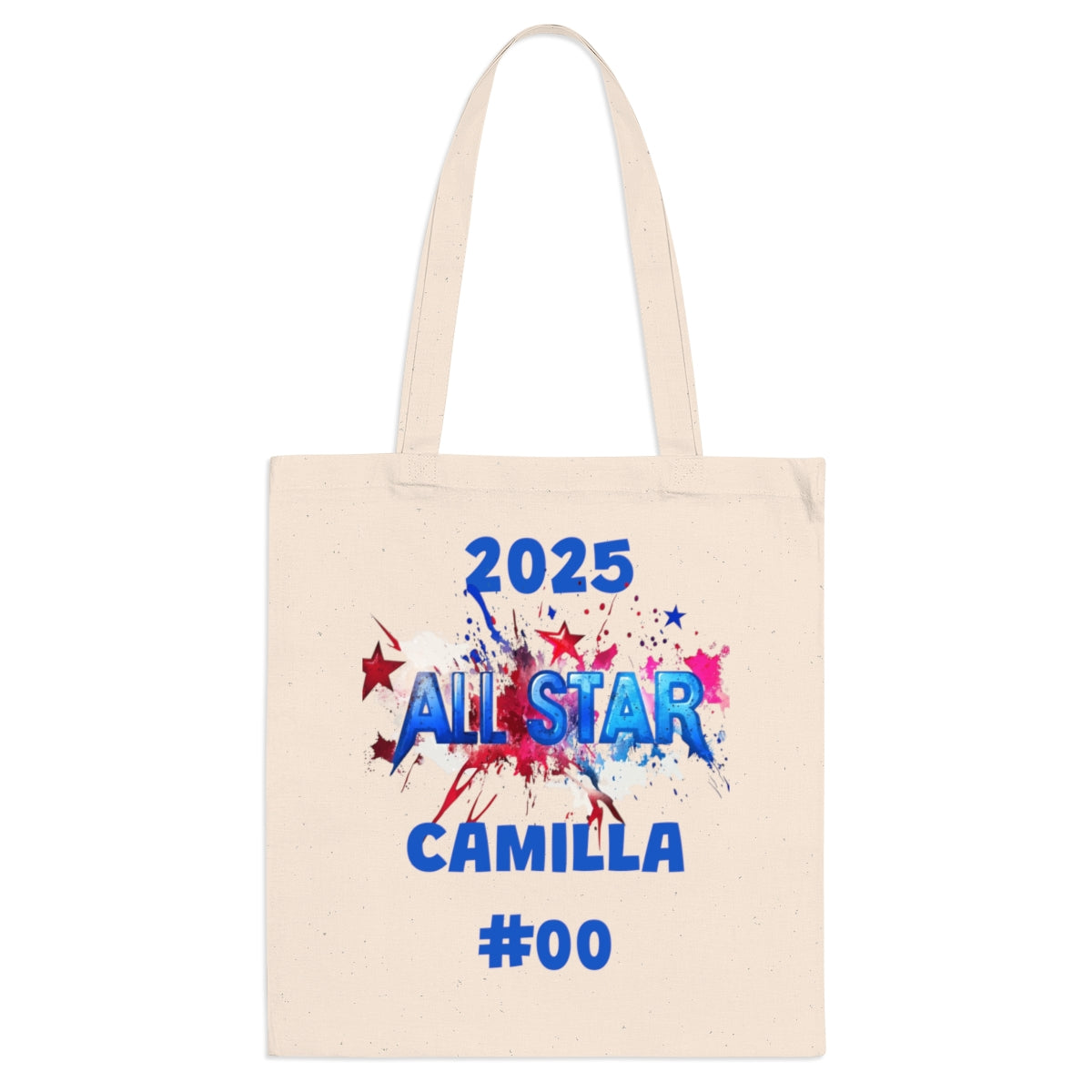 All-Star Canvas Tote Bag – Personalized with Name, Number & Year