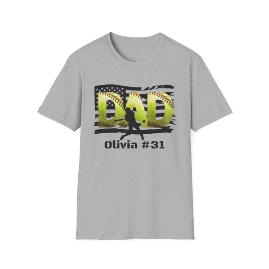 BATTER #2 Custom Softball Dad Batter T-Shirt