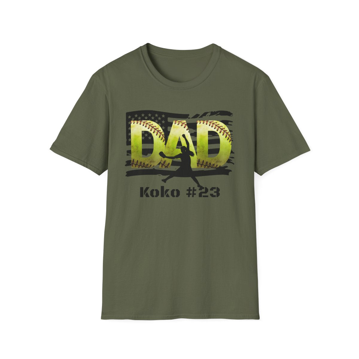 PITCHER - Custom Softball DAD T-Shirt