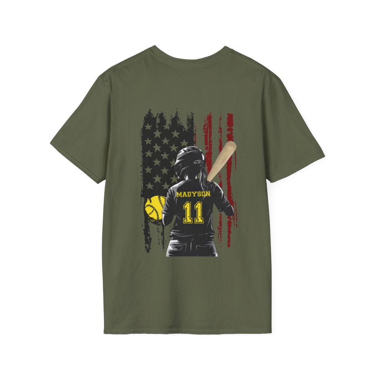 Custom Softball Silouette T-Shirt