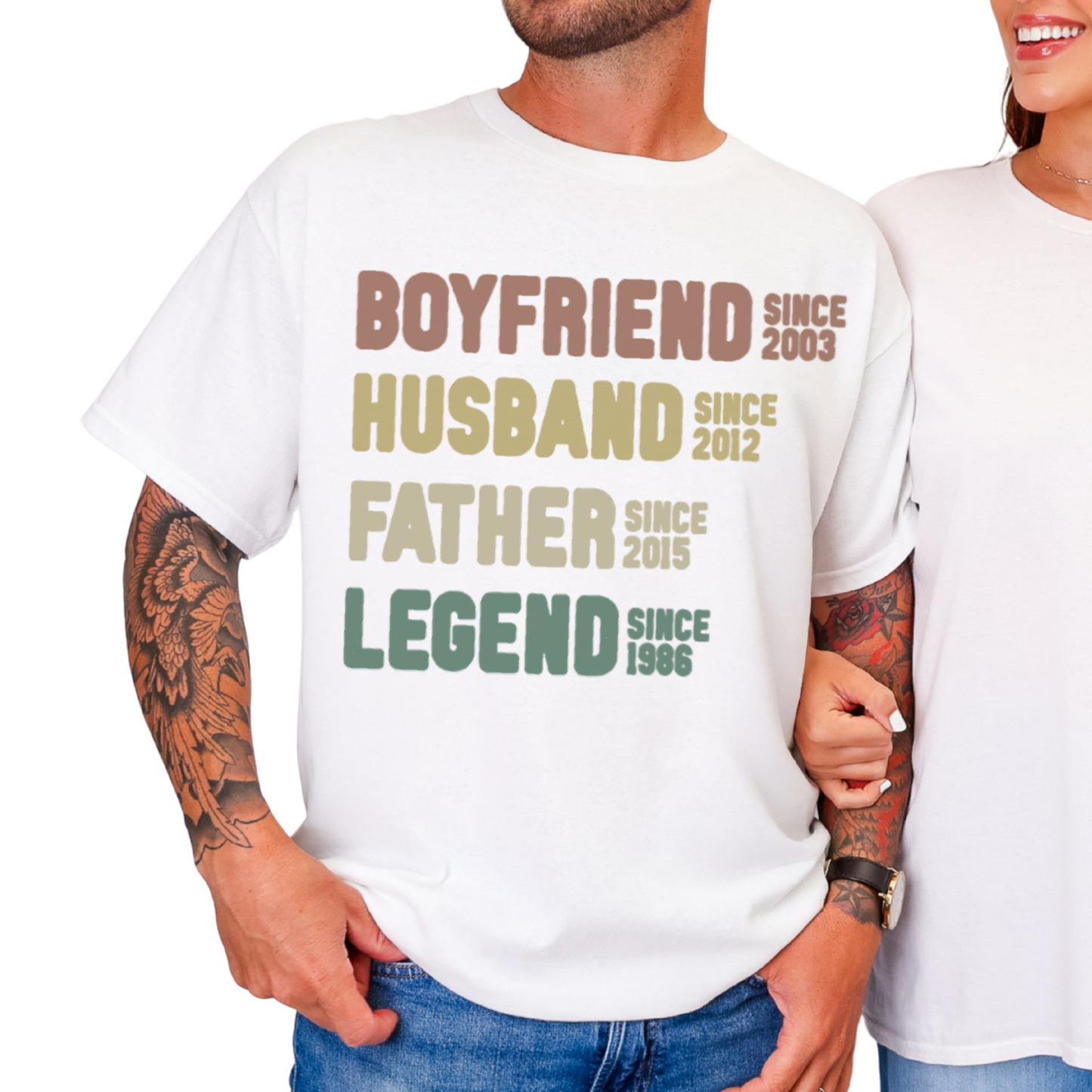 Boyfriend Husband Father Legend T Shirt