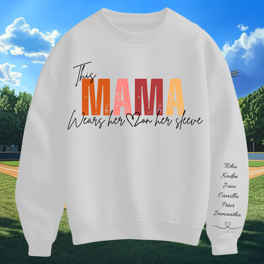 Heart on Her Sleeve Personalized Sweater