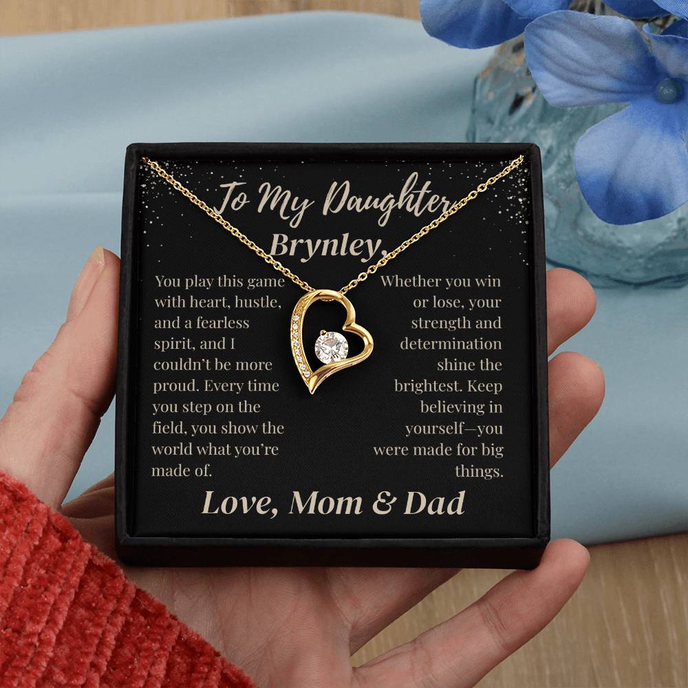 To My Daughter Necklace Customized To & From
