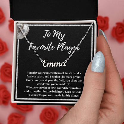 To My Favorite Player Custom Name Necklace