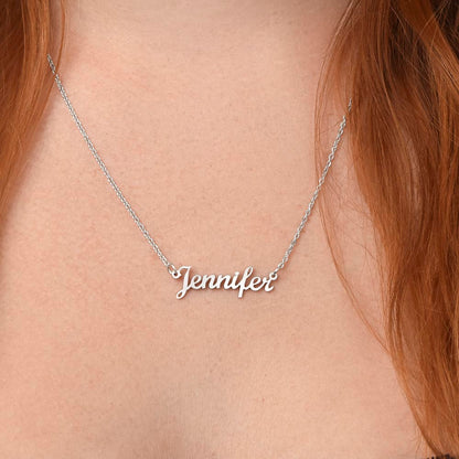 Custom Name Necklace with Message Card