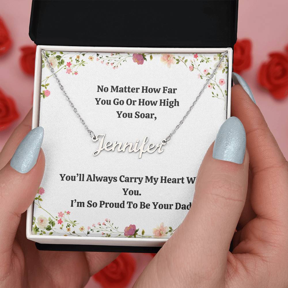 Custom Name Necklace with Message Card