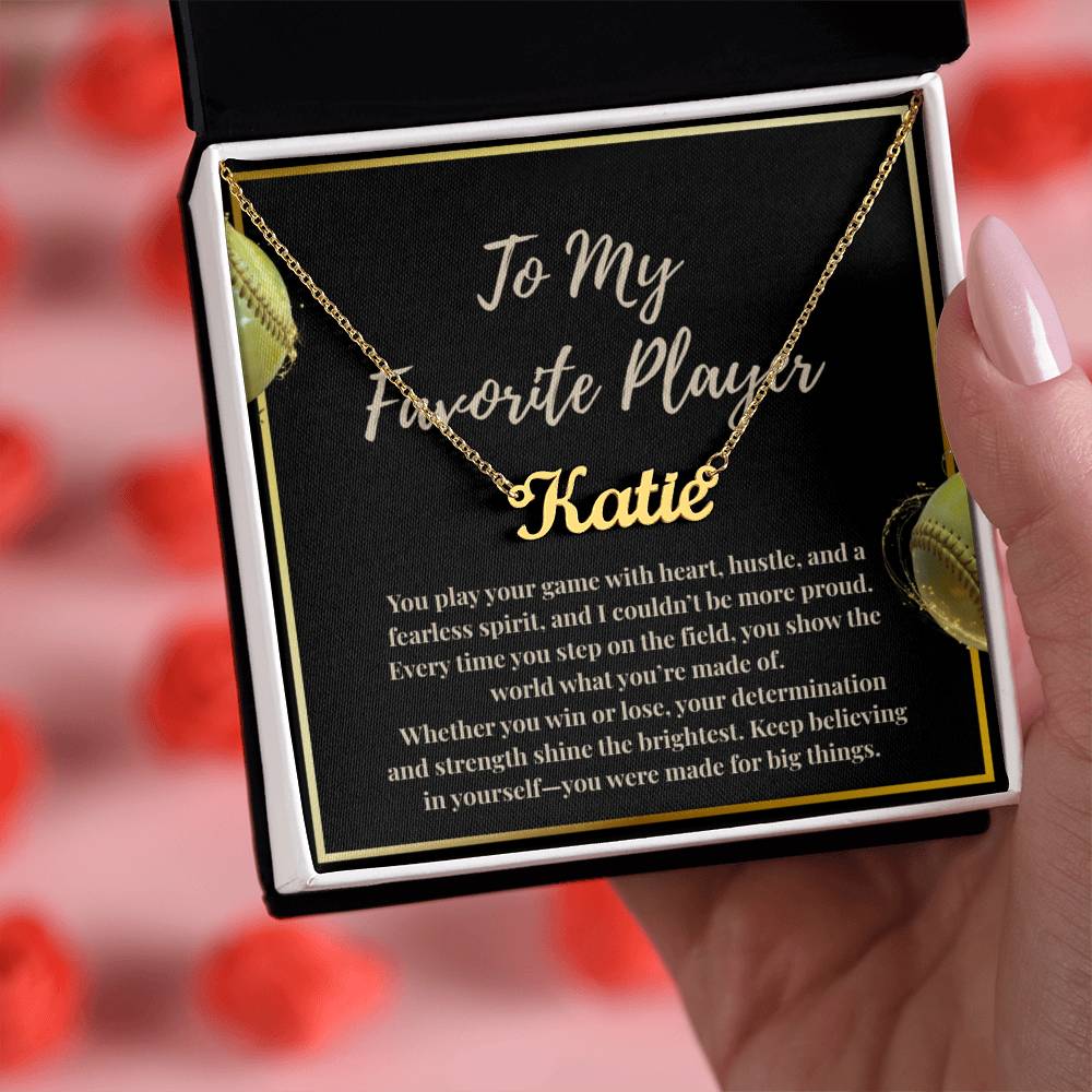 To My Favorite Player Custom Name Necklace