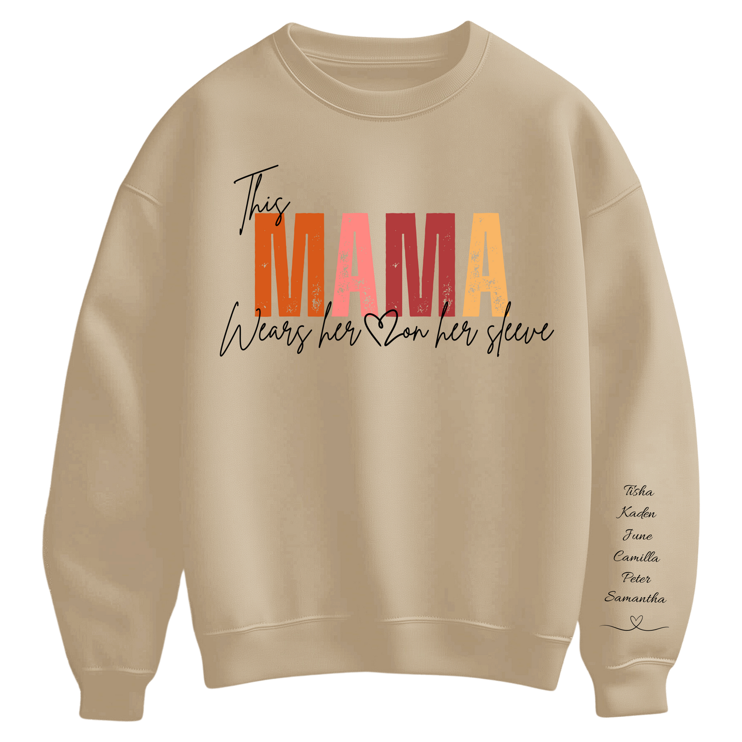 Heart on Her Sleeve Personalized Sweater