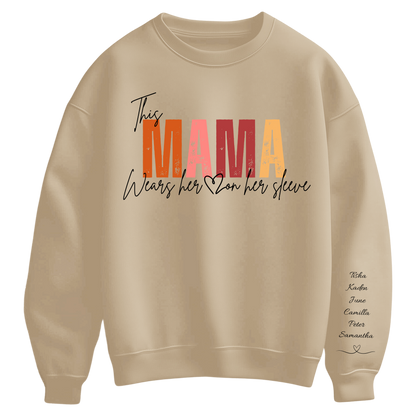 Heart on Her Sleeve Personalized Sweater