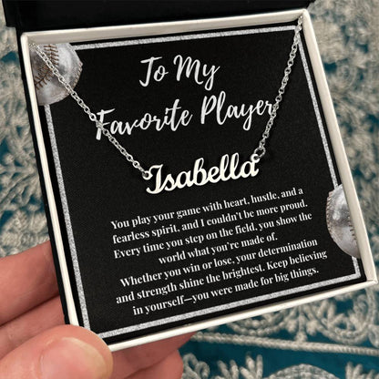 To My Favorite Player Custom Name Necklace