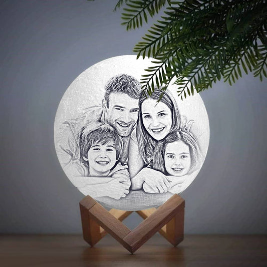 Custom 3D Printed Photo Lunar Moon Lamp - Perfect Gift