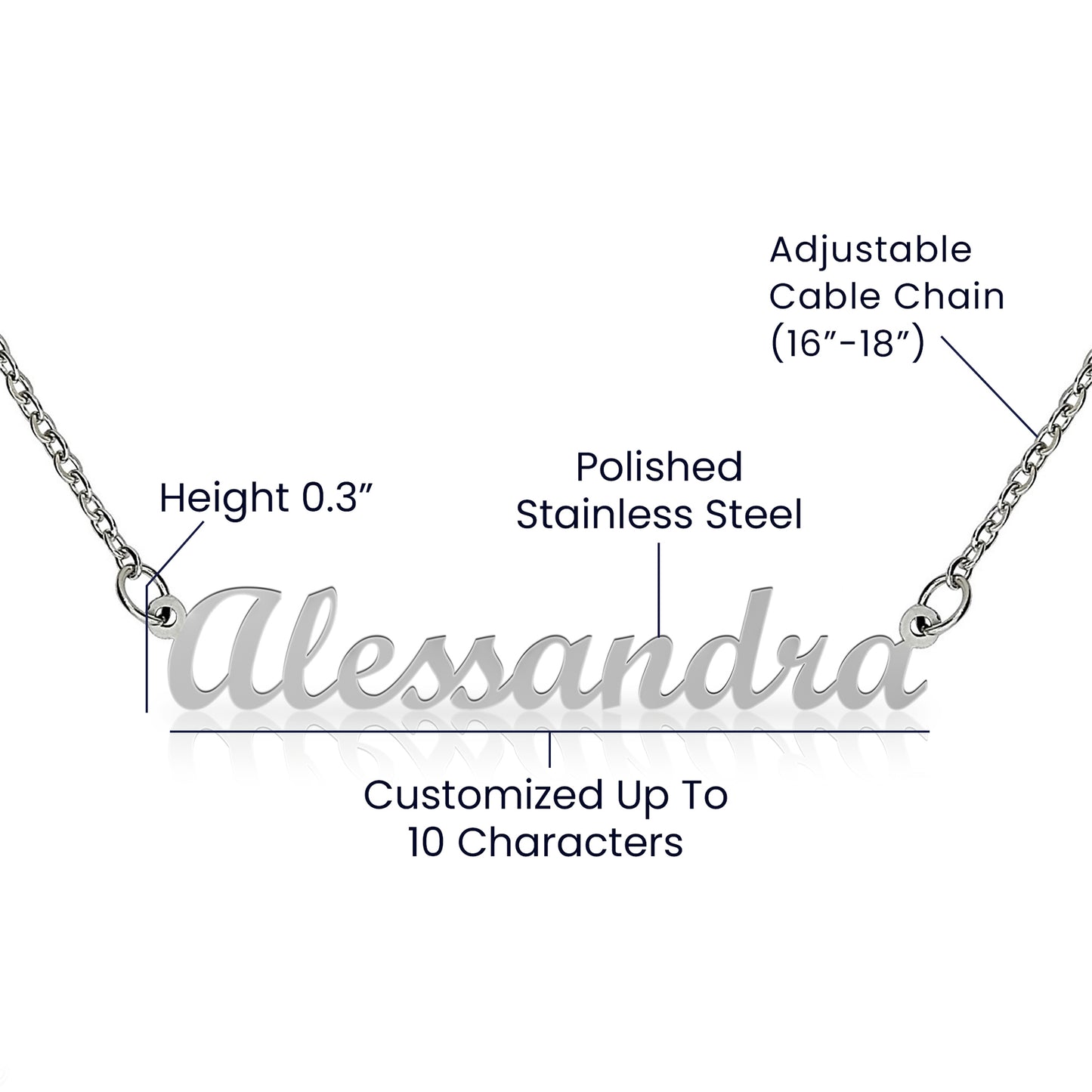 Custom Birthday Name Necklace