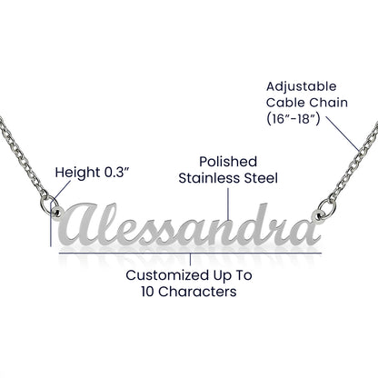 Custom Birthday Name Necklace