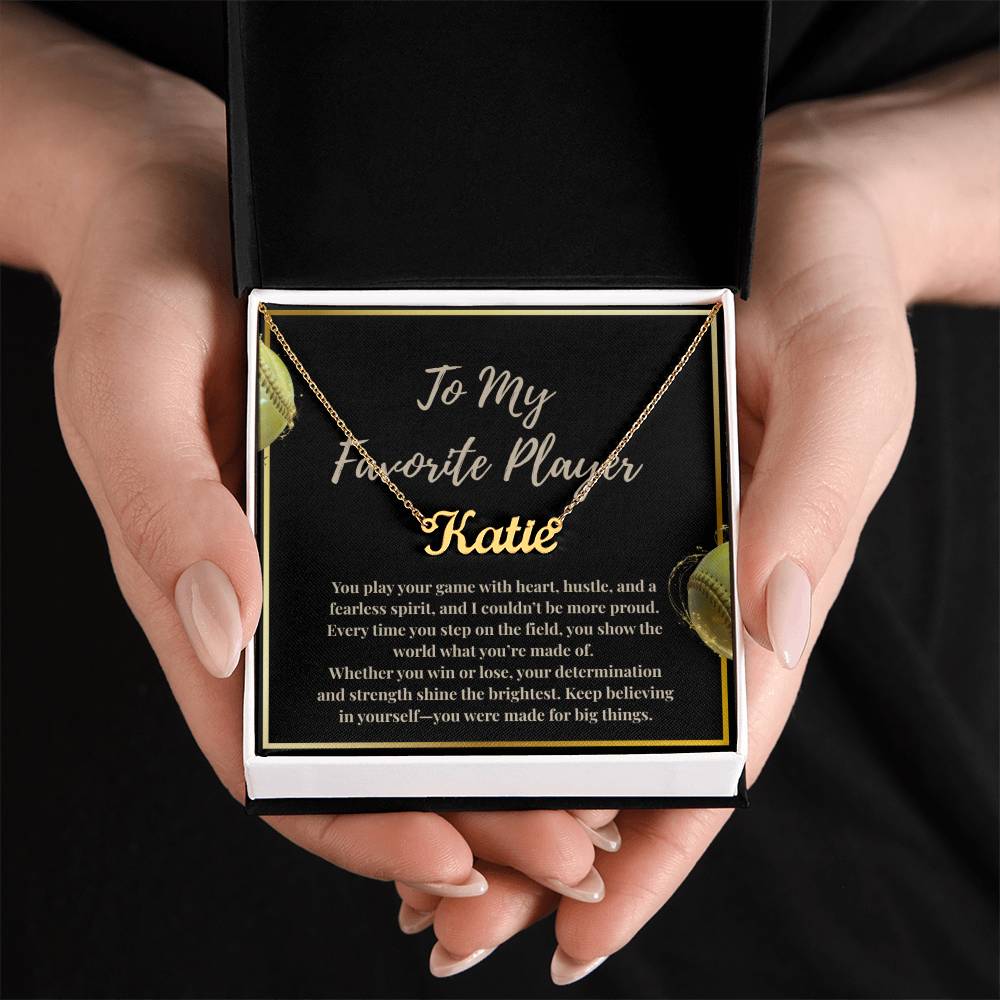 To My Favorite Player Custom Name Necklace