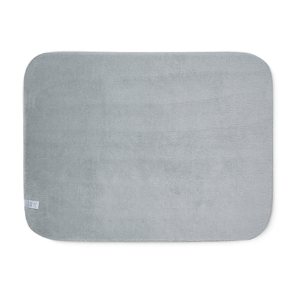 NAVY 60x80 Palm, Ventura Girls Fastpitch 50th Anniversary Sherpa Blanket — Soft Two-Tone Baseball Design