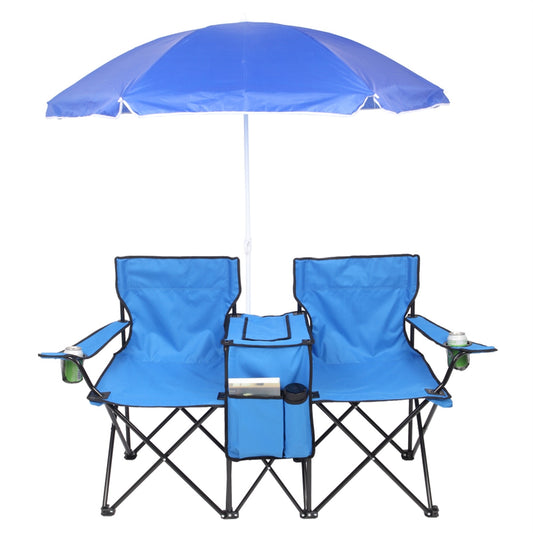 Field or Beach Double Chair With Umbrella