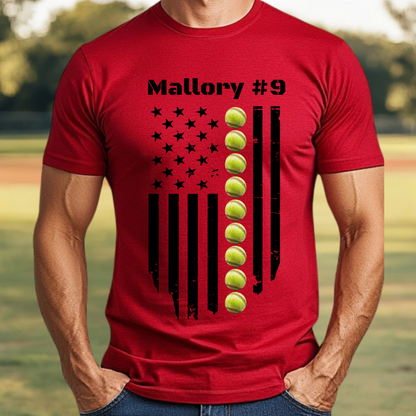 Custom American Softball T-Shirt