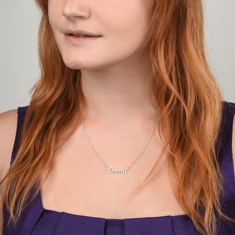 Custom Name Necklace with Message Card